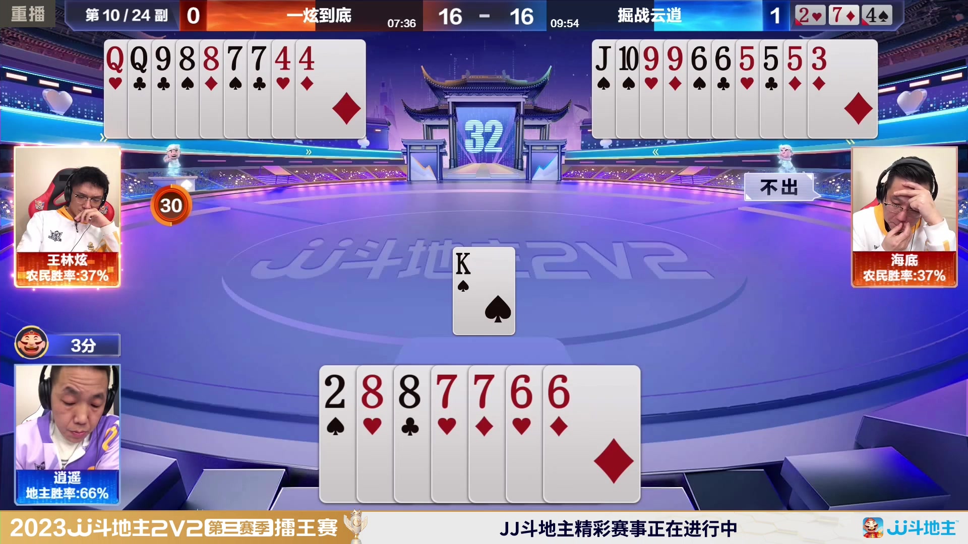 【2024-01-31 10点场】JJ斗地主官方：2V2擂王赛第三赛季