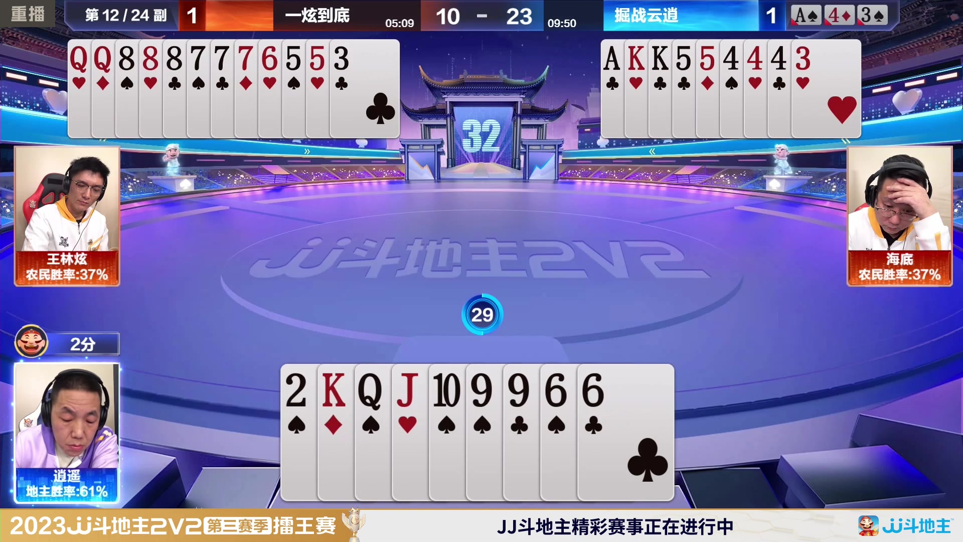 【2024-01-31 14点场】JJ斗地主官方：2V2擂王赛第三赛季
