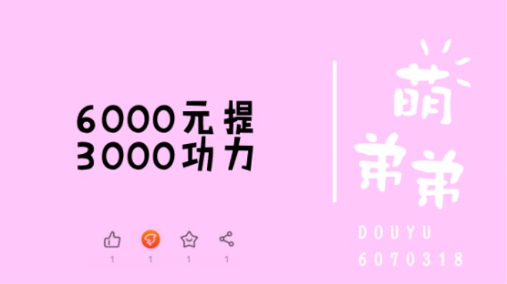 6000元提3000功力