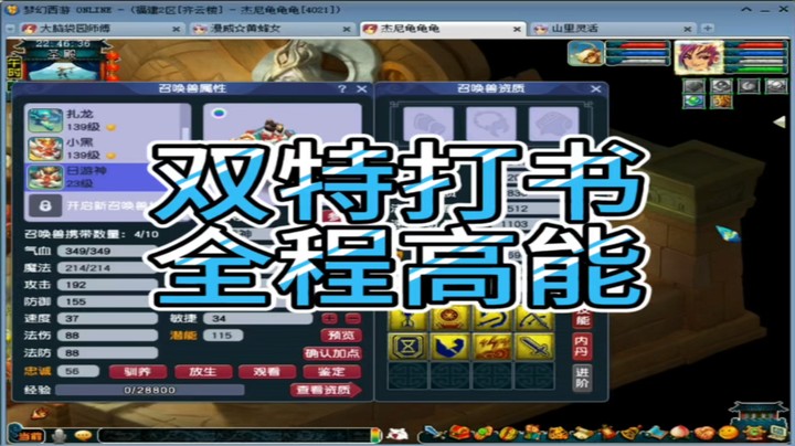 梦幻西游双特打书全程高能