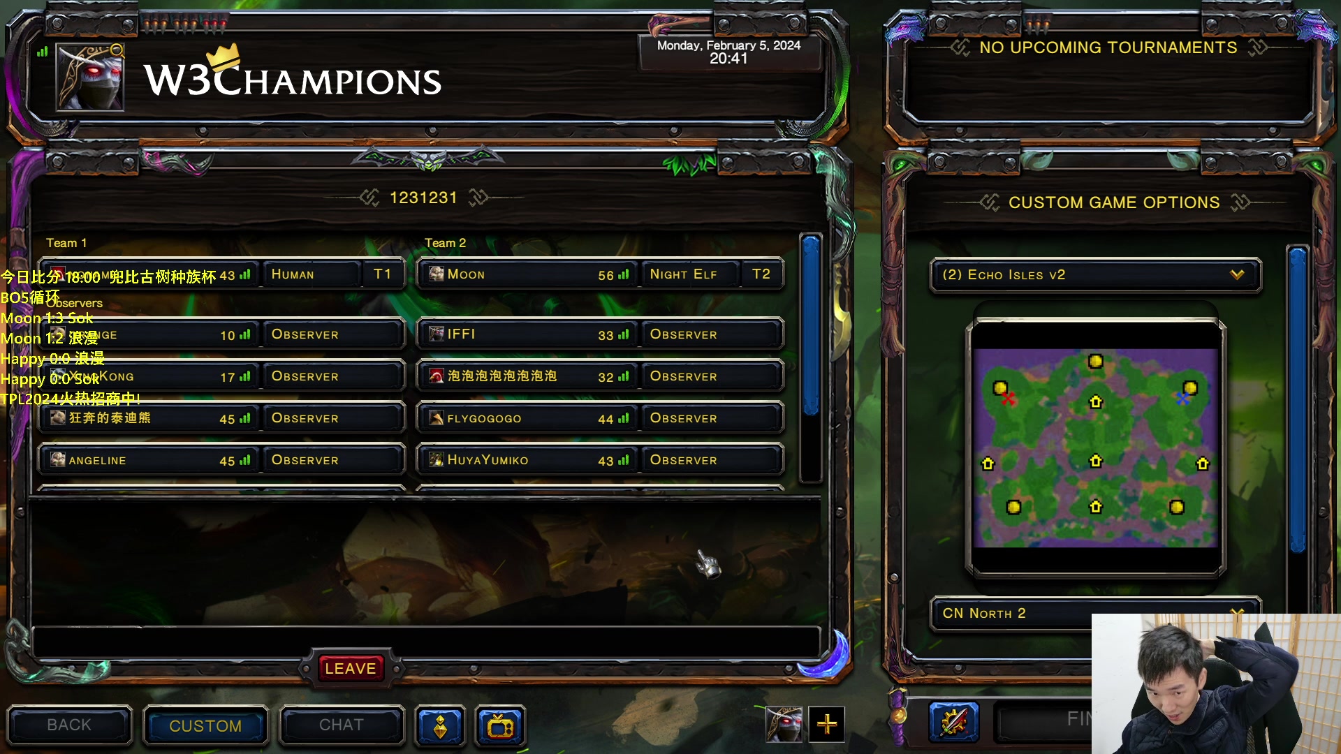 【2024-02-05 20点场】Infi小王：【直播】18:00开播 古树杯哈林毕木