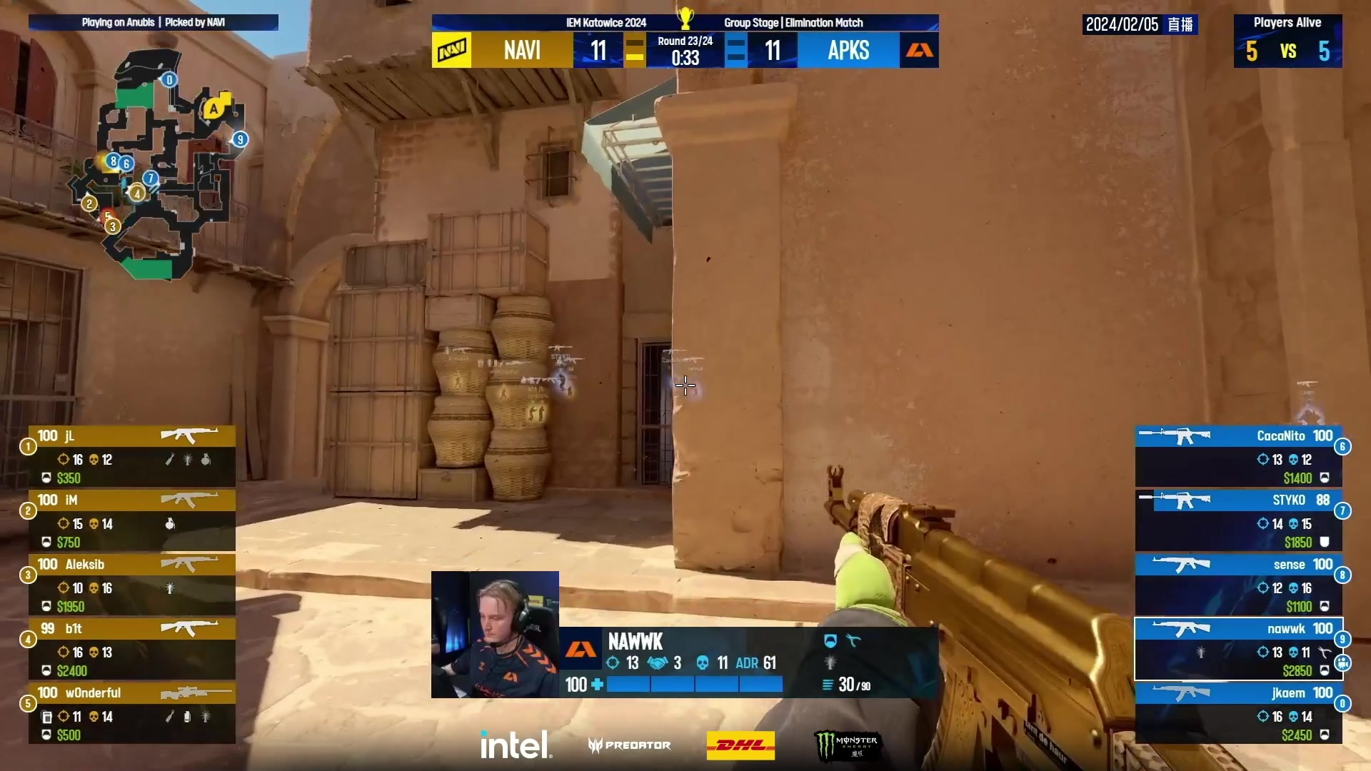 【2024-02-05 01点场】CSGO百岁三：双倍升级 Cloud9 vs Mouz