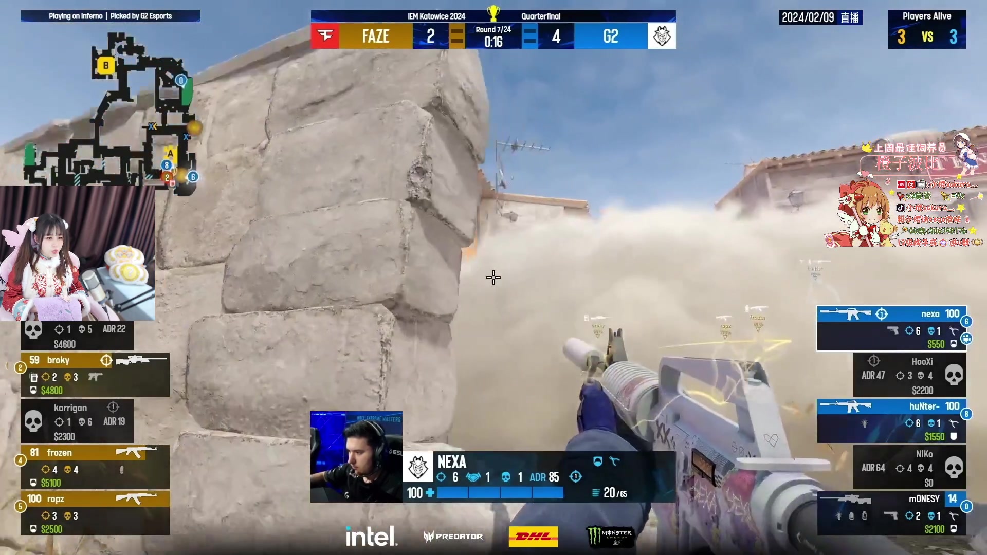 【2024-02-09 22点场】解说小樱sakura灬：【双倍】新年春晚G2 VS FAZE