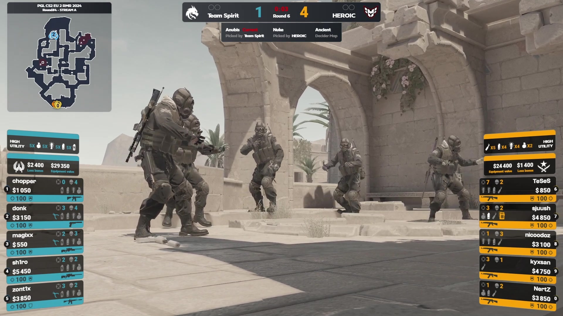 【2024-02-22 00点场】CSGO百岁三：欧洲RMR Spirit-Heroic