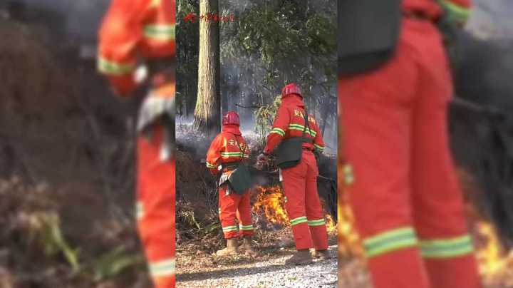 贵州安顺突发森林火灾 武警官兵奋战12小时扑灭山火