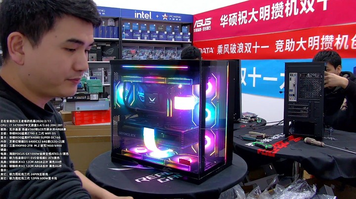 联力O11 EVO灯光拉满黑色版装机效果