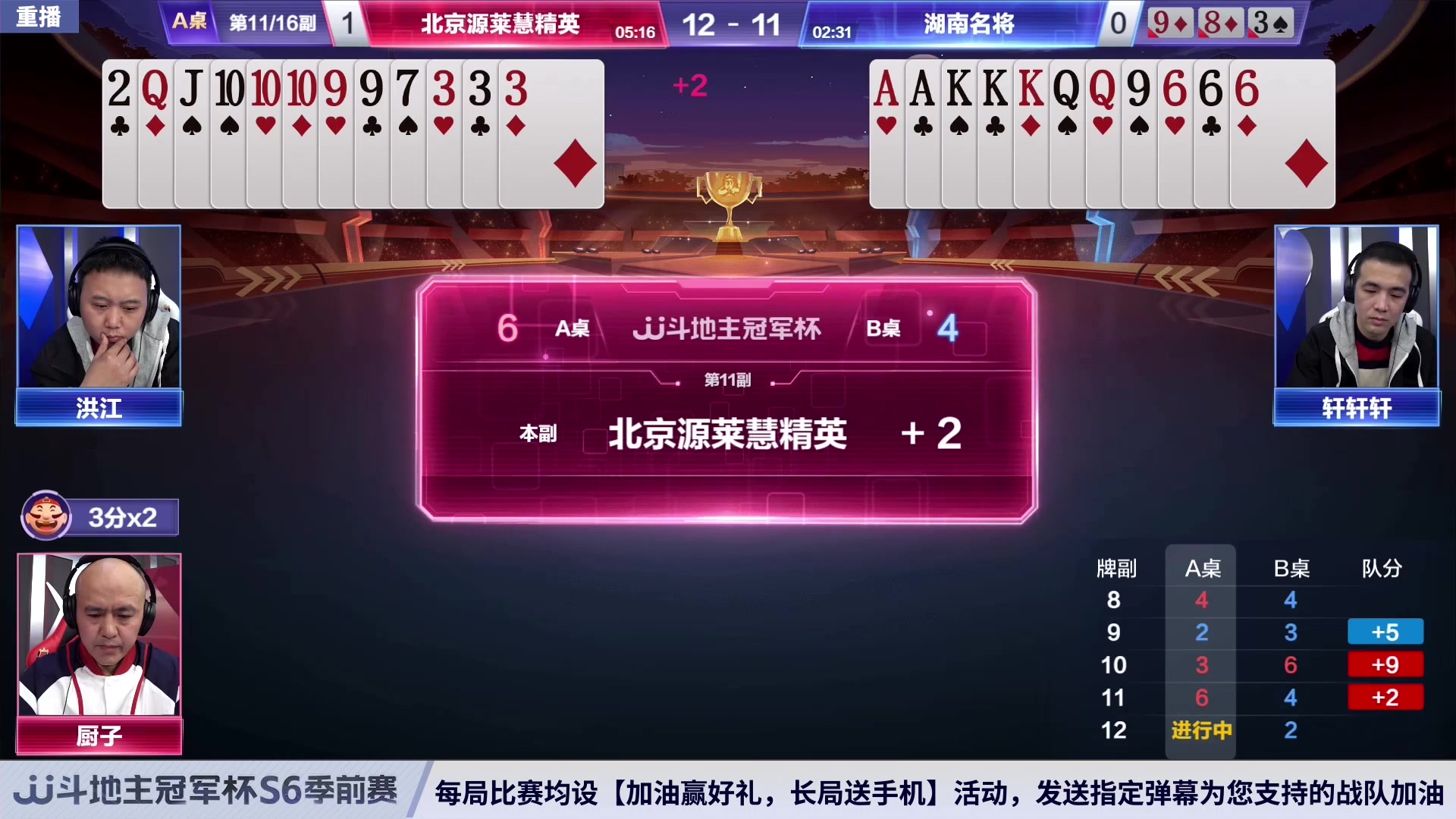 【2024-02-26 06点场】JJ斗地主官方：周一19点 好哥哥VS星火燎原