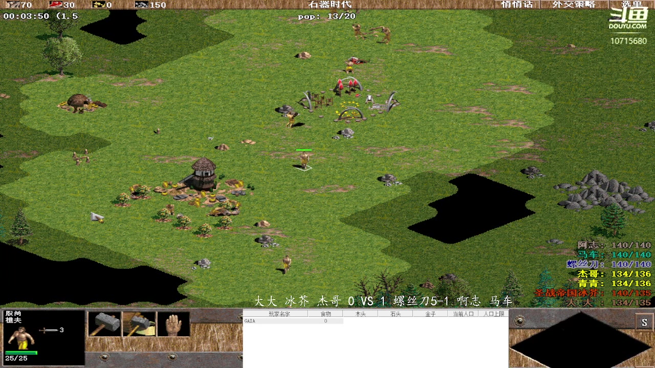 大大 冰芥 杰哥 1 VS 3 螺丝刀5-1 啊志 马车