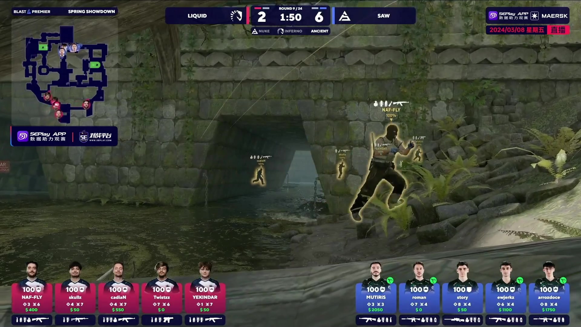 【2024-03-08 00点场】CSGO百岁三：双倍 COL vs OG BO3