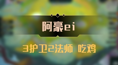 【阿豪ei】3护卫2法师 吃鸡