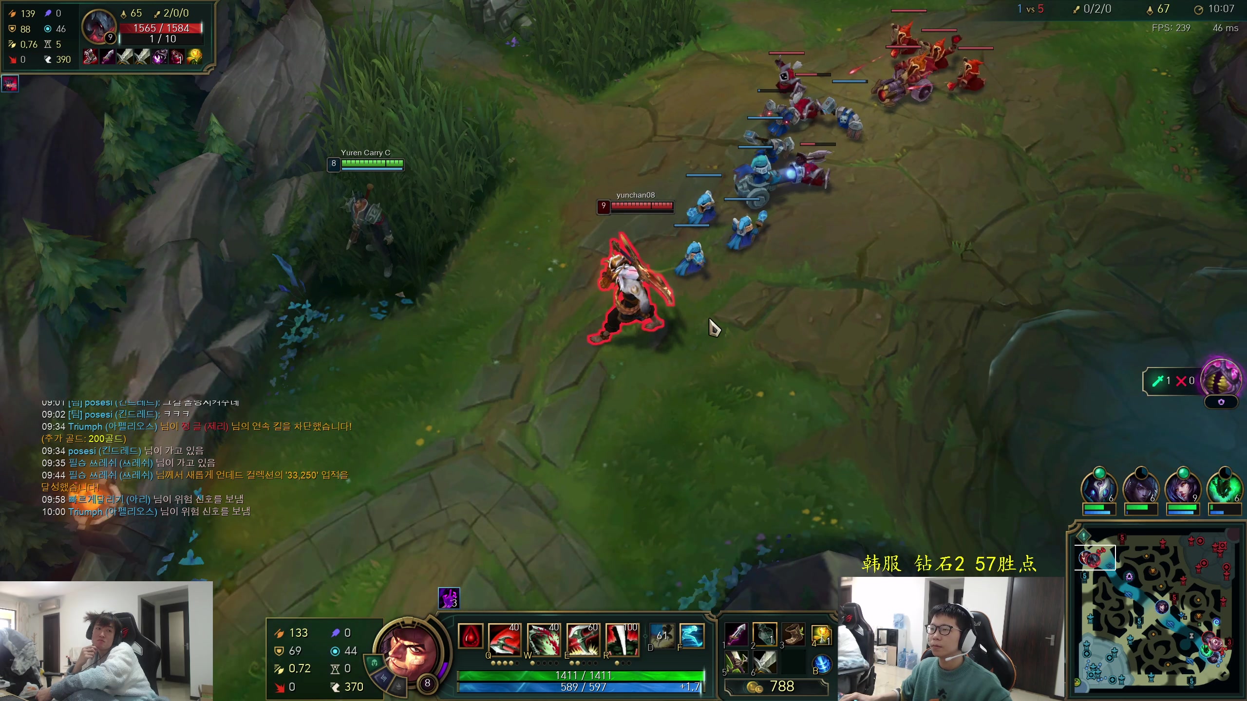 【2024-03-12 11点场】余小C真的很强：余小C：韩服钻1冲大师！第十二天！