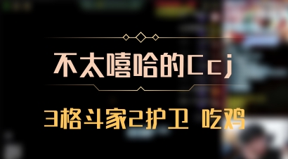 【不太嘻哈的Ccj】3格斗家2护卫 吃鸡