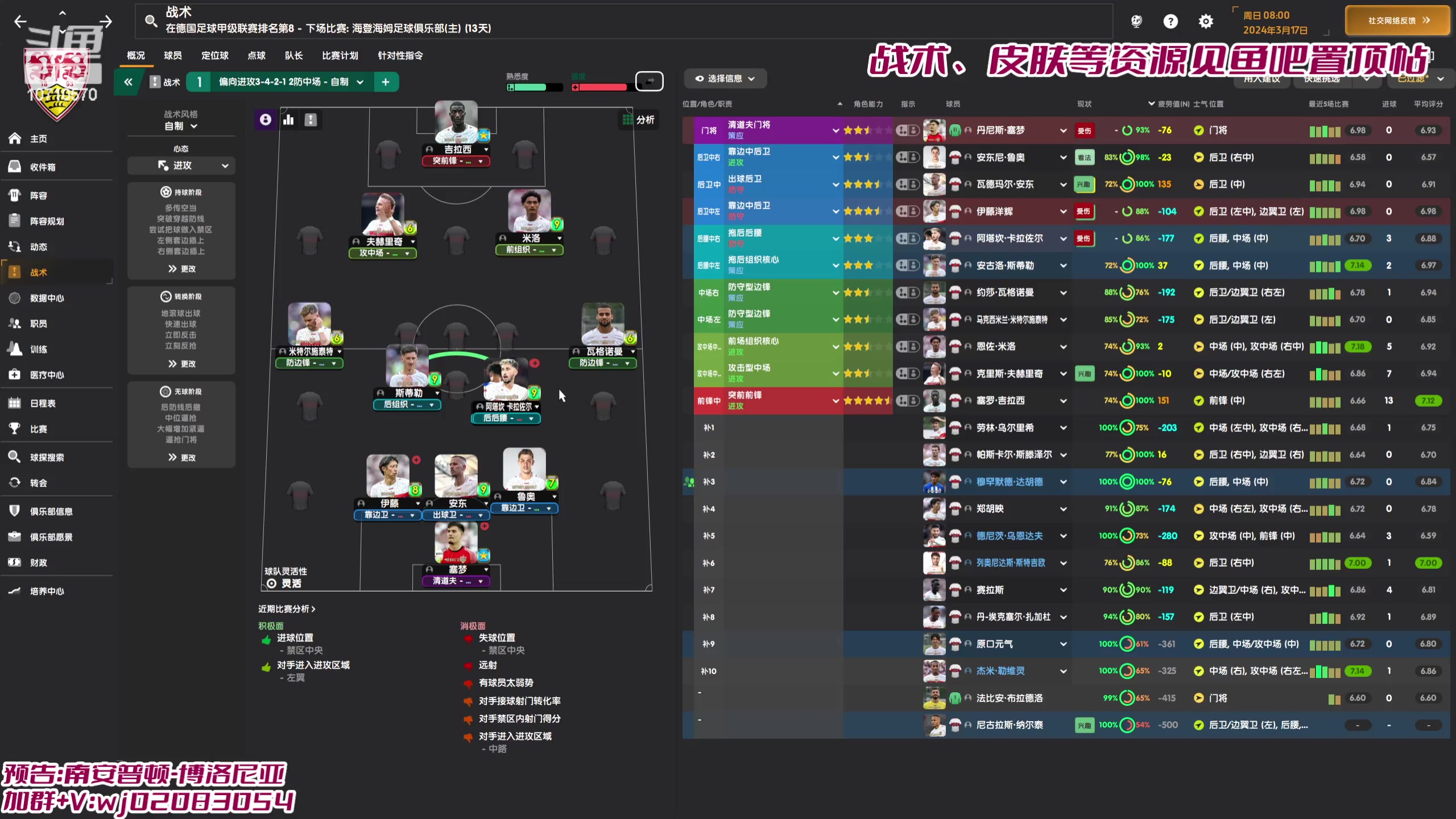 【2024-03-14 21点场】吉良上总介：fm2024:斯图加特德甲制霸！！！