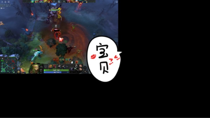 美滋滋DOTA2中单屠夫帕吉对线就杀崩了对面的死骑亚巴顿，竟然杀了4次哈哈哈，毫无悬念的胜利