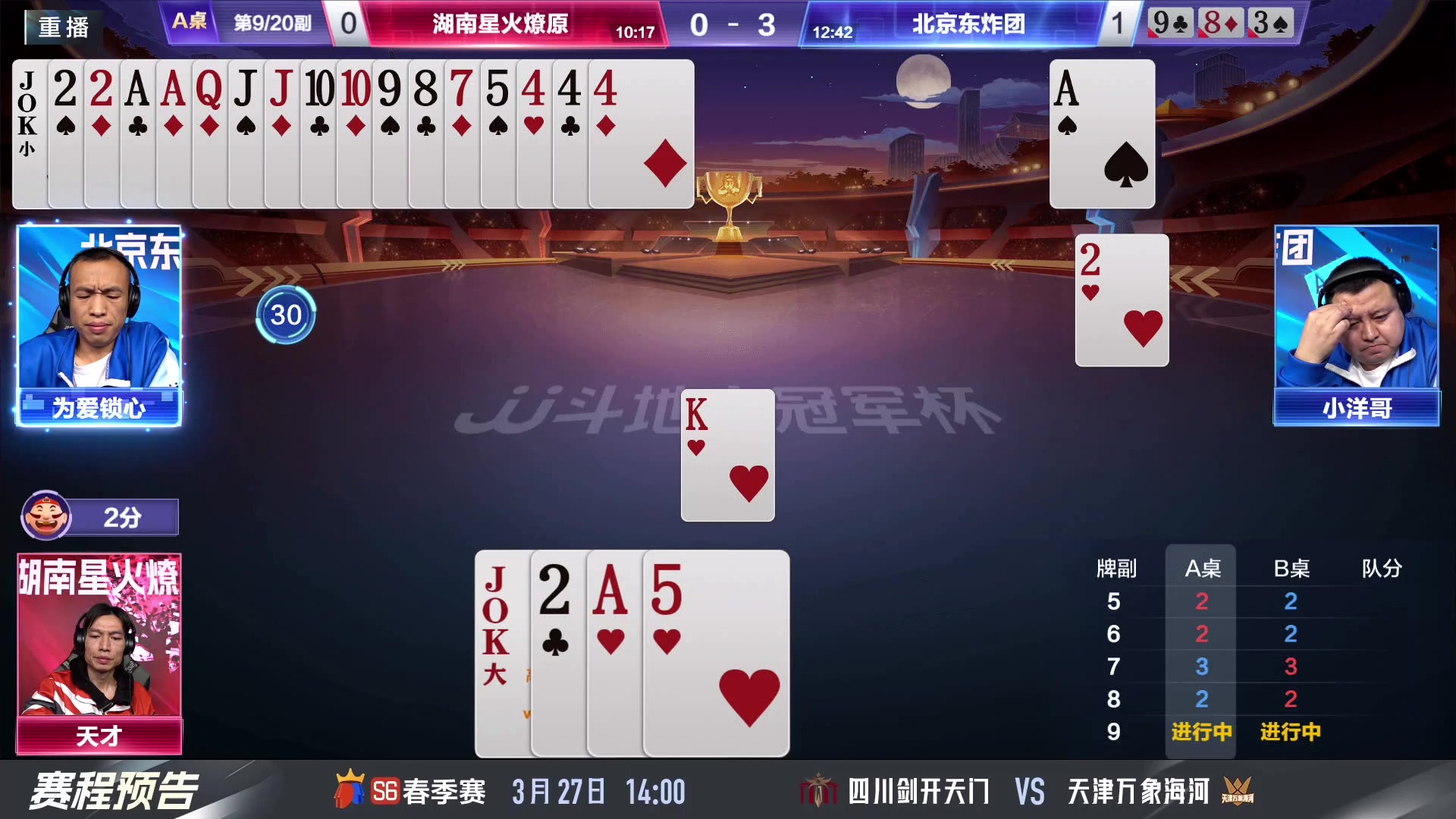 【2024-03-27 09点场】JJ斗地主官方：3.27 春季赛B组精彩开始！