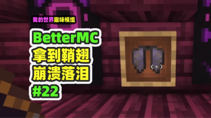 我的世界：BetterMC22，赌上了所有的一切，终于找到鞘翅！