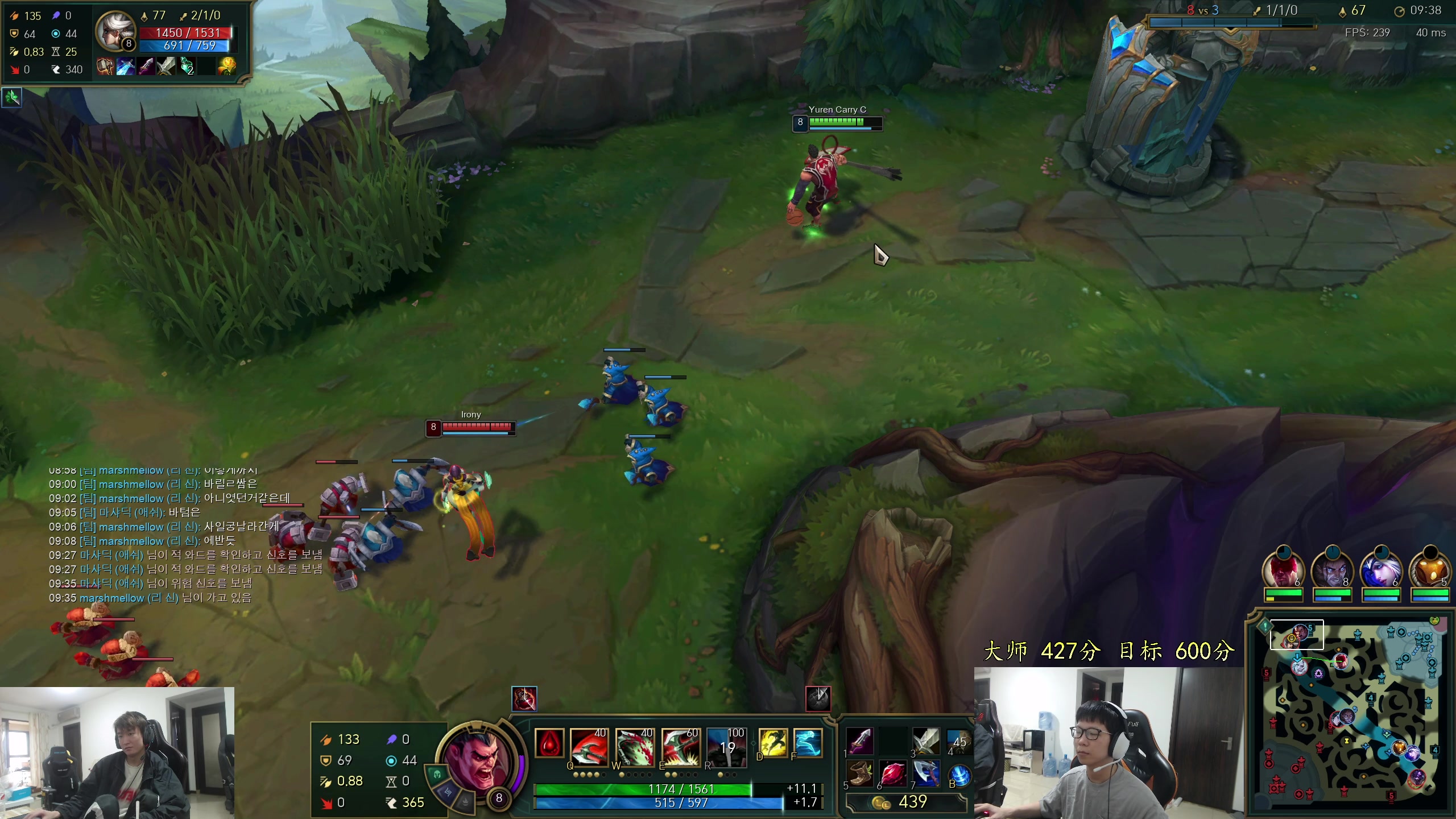 【2024-04-11 14点场】余小C真的很强：余小C：韩服489胜点冲580！