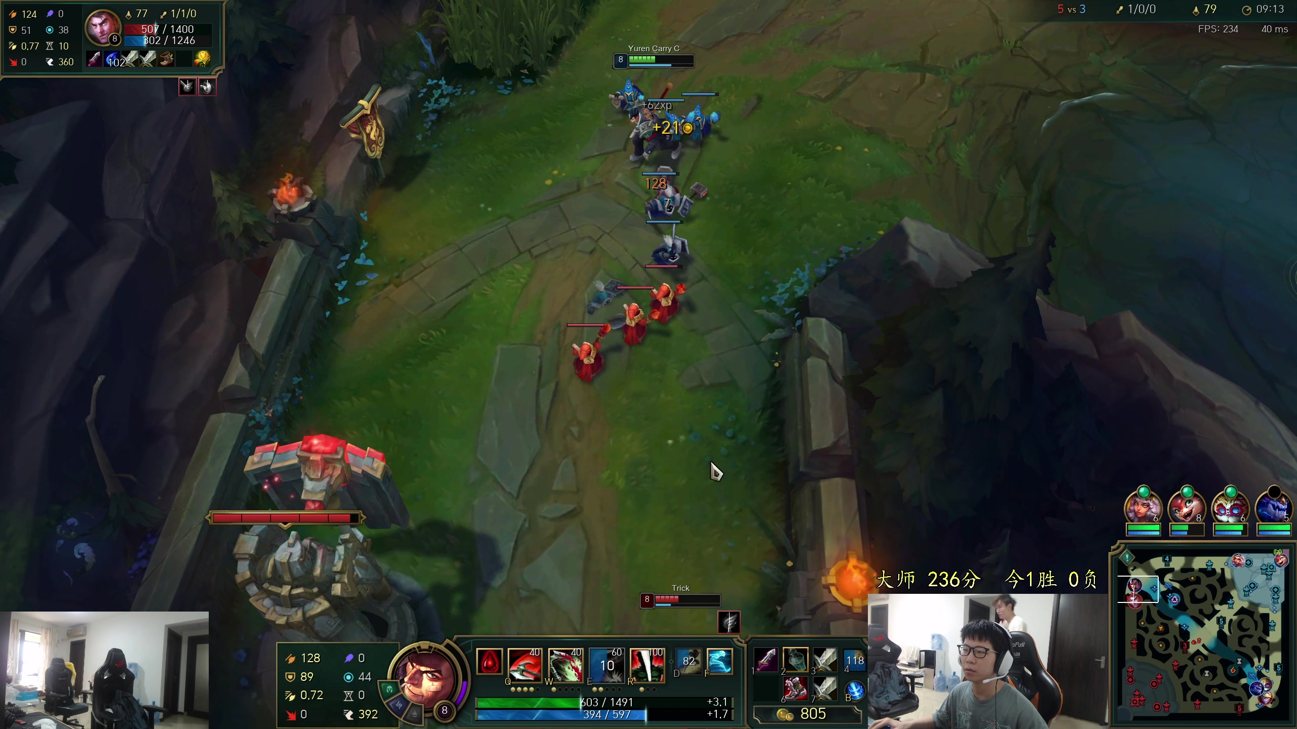 【2024-04-14 10点场】余小C真的很强：余小C：韩服236胜点冲580！