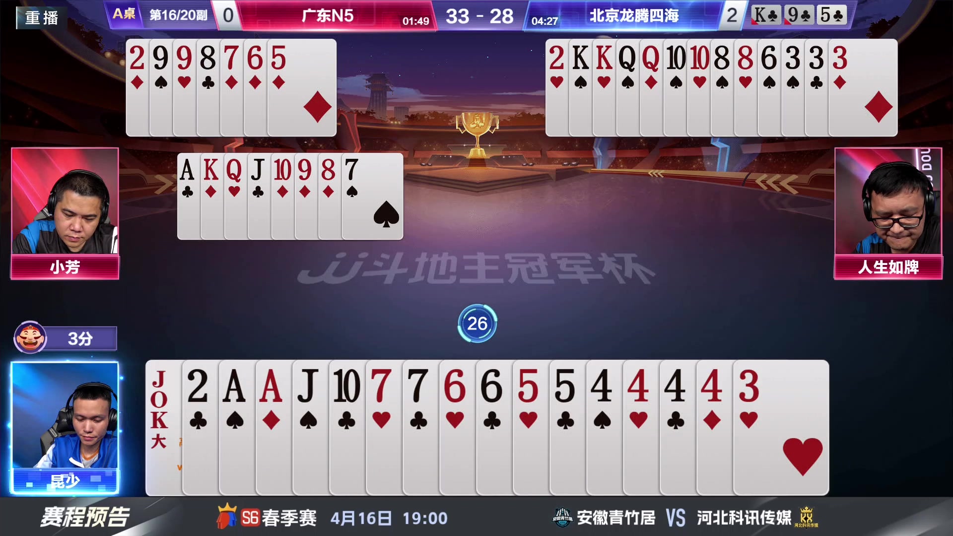 【2024-04-15 15点场】JJ斗地主官方：4.16春季赛收官战，D组登场！