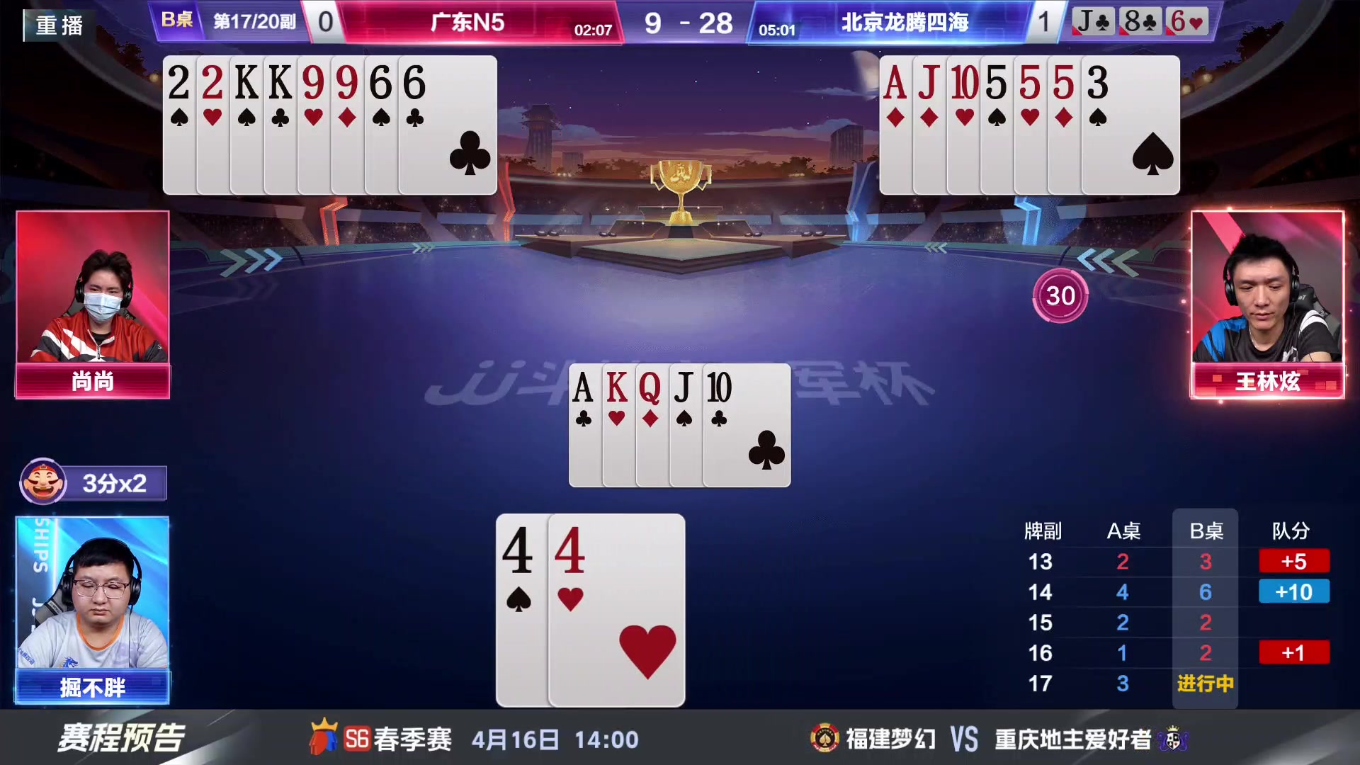 【2024-04-15 05点场】JJ斗地主官方：4.16春季赛收官战，D组登场！