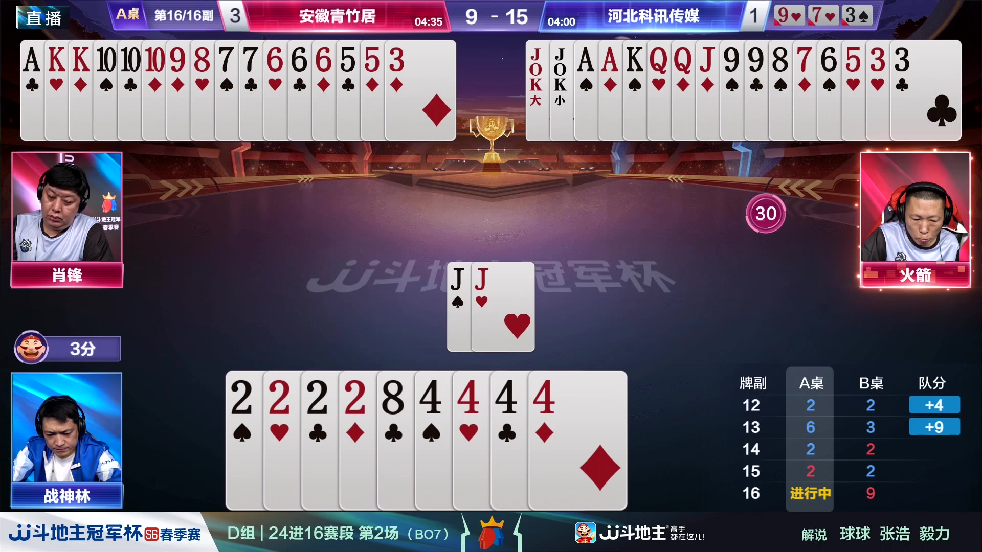 【2024-04-16 21点场】JJ斗地主官方：春季赛D组精彩继续