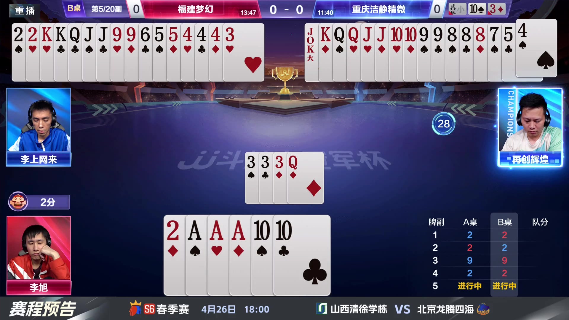 【2024-04-25 07点场】JJ斗地主官方：4.26 八强战火热来袭