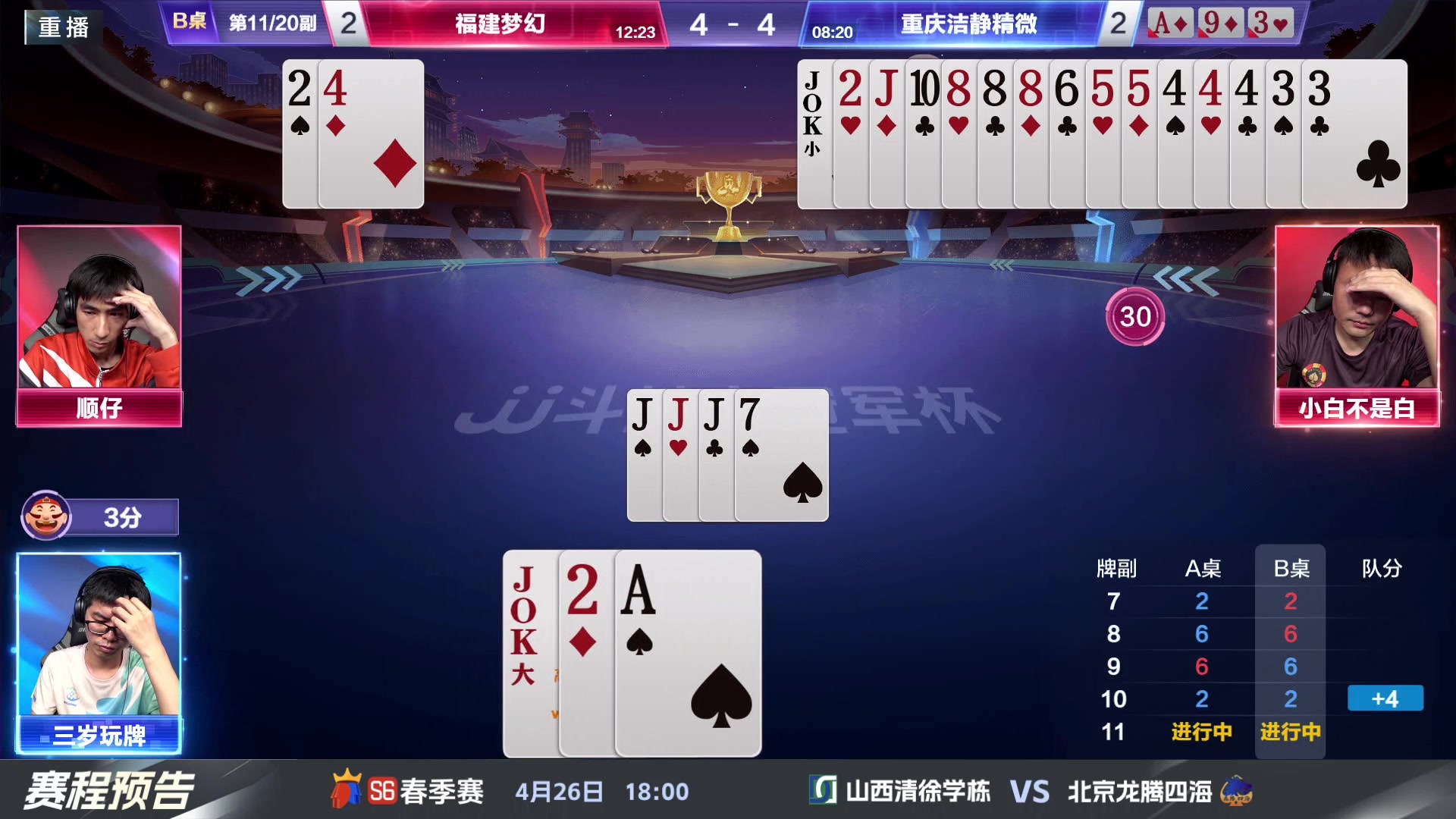 【2024-04-25 19点场】JJ斗地主官方：4.26 八强战火热来袭