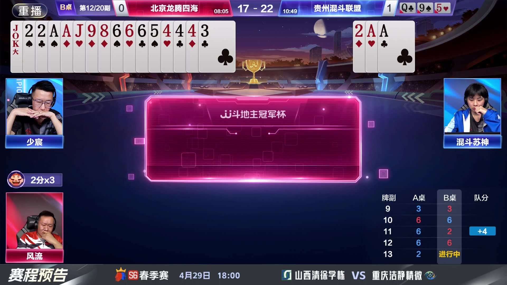 【2024-04-29 15点场】JJ斗地主官方：八强擂台竞技，殊胜之战！