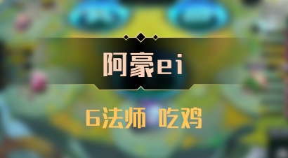 【阿豪ei】6法师 吃鸡