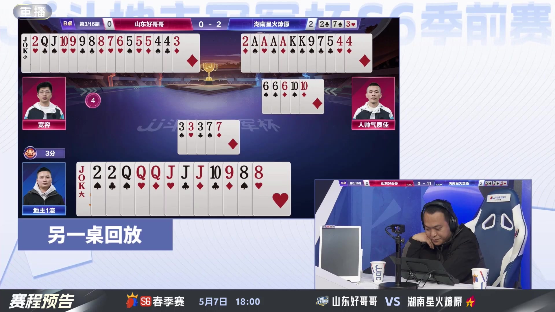 【2024-05-02 15点场】JJ斗地主官方：5.7 八强激战继续