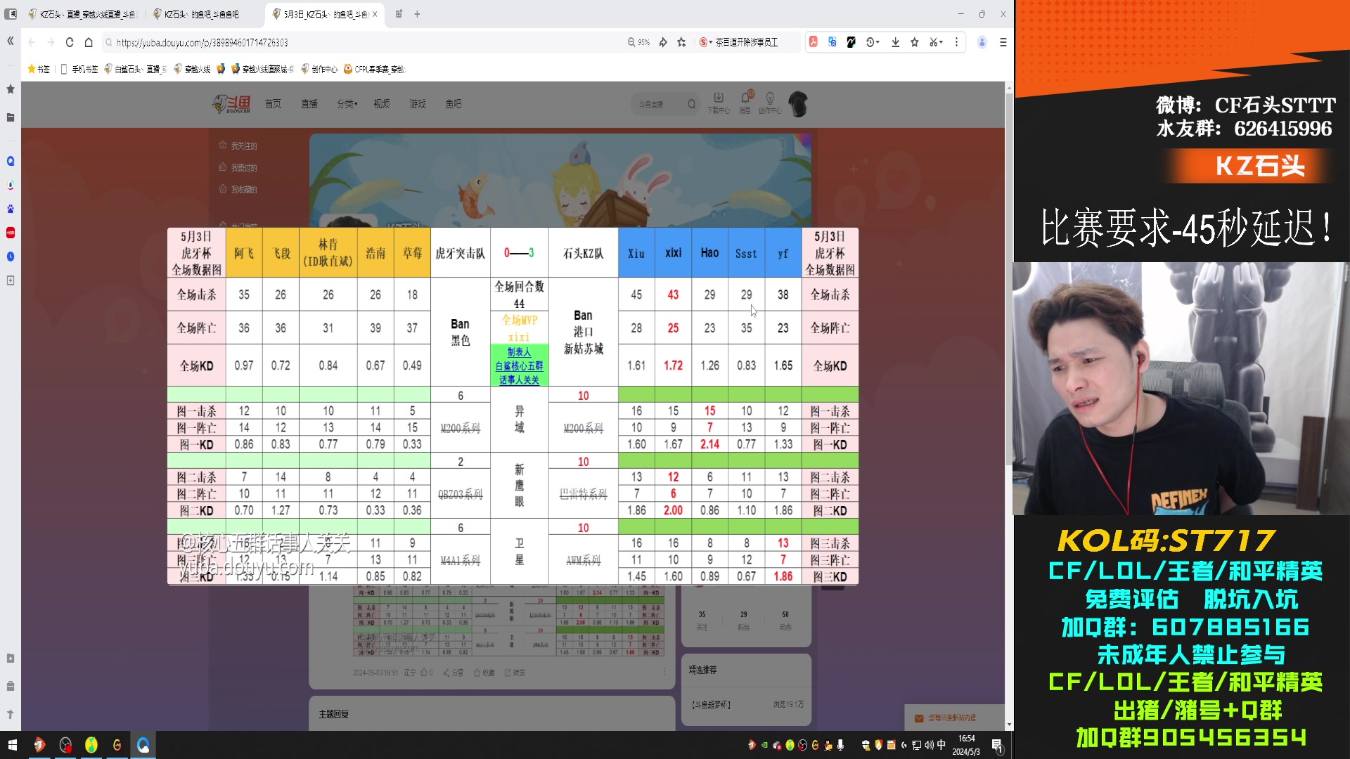 【2024-05-03 16点场】KZ石头丶：五一快乐~锋芒杯 战斗脸！