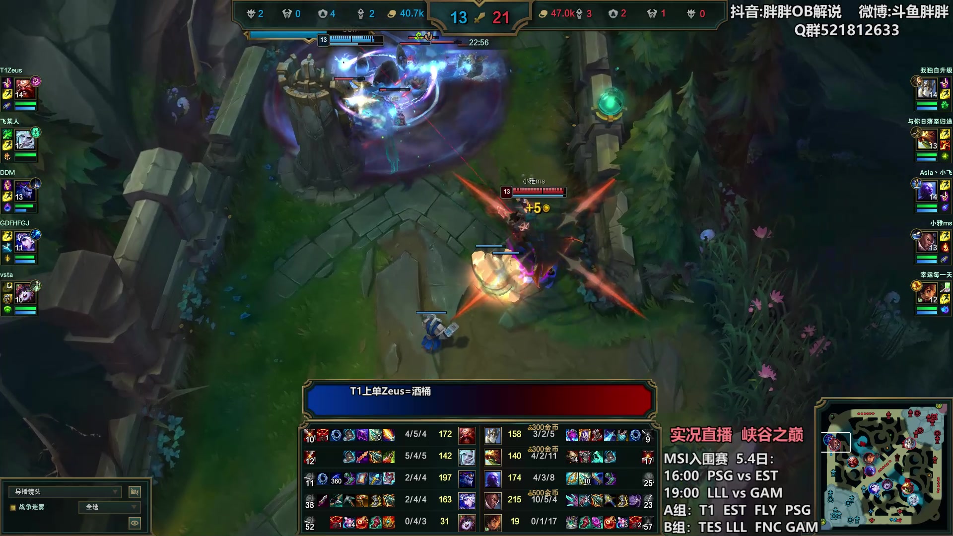 【2024-05-04 01点场】胖胖灬：胖胖OB：T1和TES打峡谷之巅