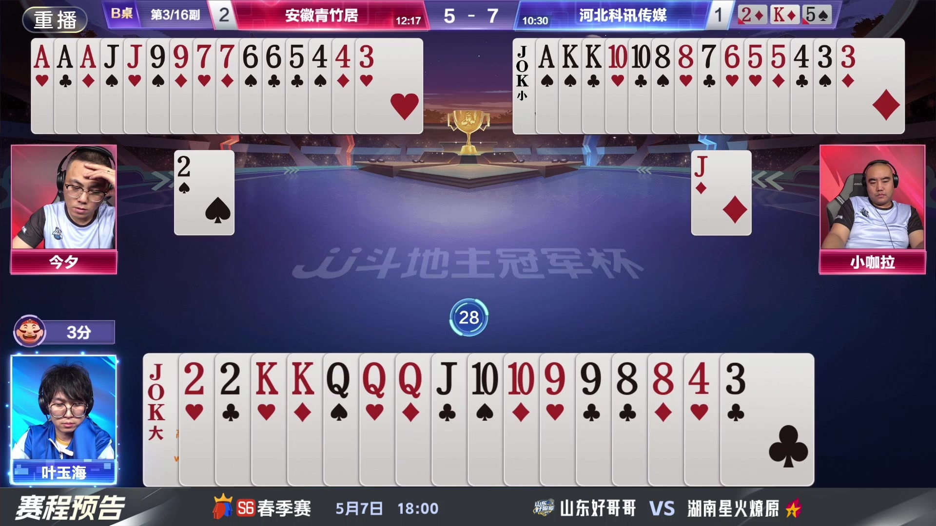 【2024-05-06 05点场】JJ斗地主官方：5.7 八强激战继续