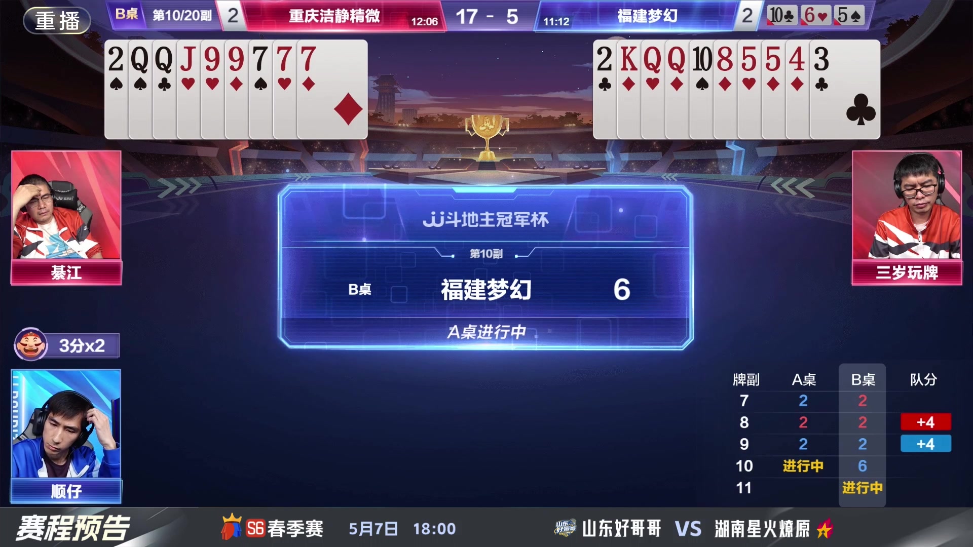 【2024-05-06 13点场】JJ斗地主官方：5.7 八强激战继续