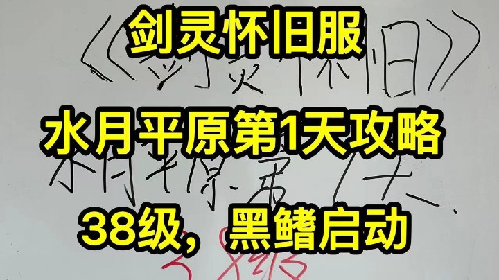 水月平原第一天升级攻略。38级