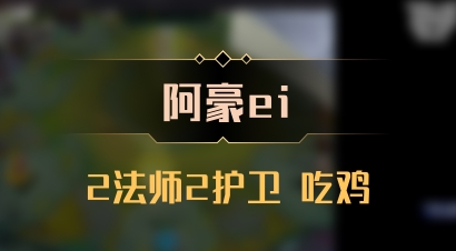 【阿豪ei】2法师2护卫 吃鸡