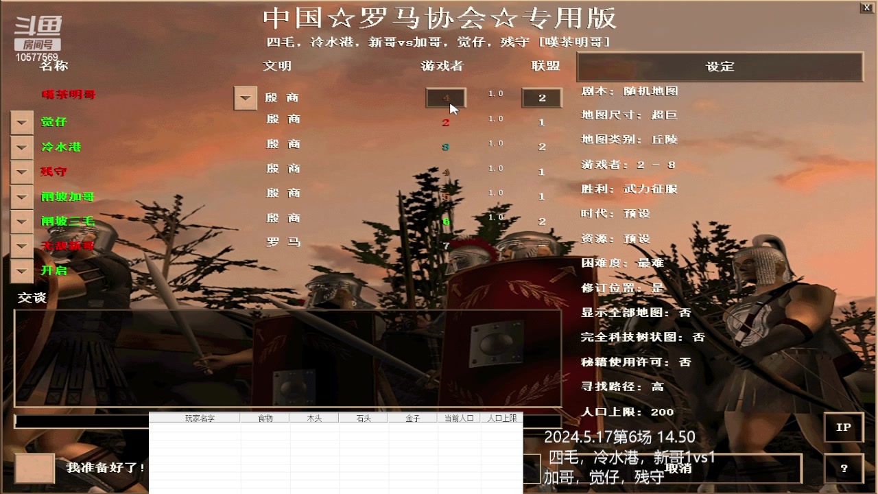四毛，冷水港，新哥3vs2加哥，觉仔，残守