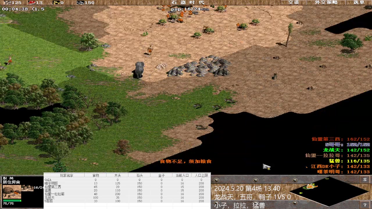 【2024-5-20 ，04.龙战天，五哥，鸭子 1VS 3小子，拉拉，猛兽