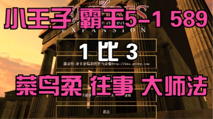 小王子 霸王5-1 589  1比3 菜鸟柔 往事 大师法