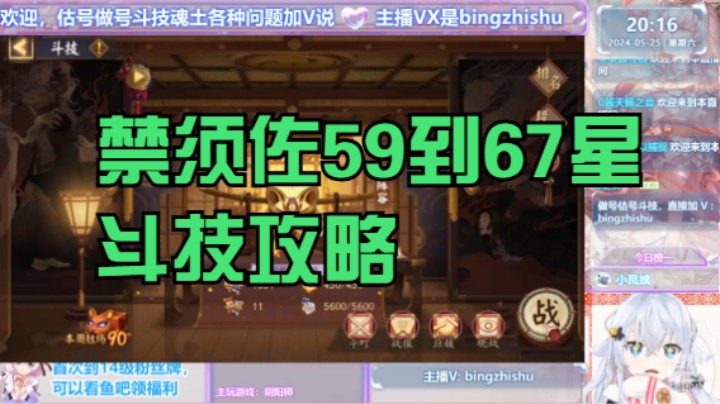 【阴阳师】冰之树的禁须佐59到67星斗技攻略20240525 20点场(1)