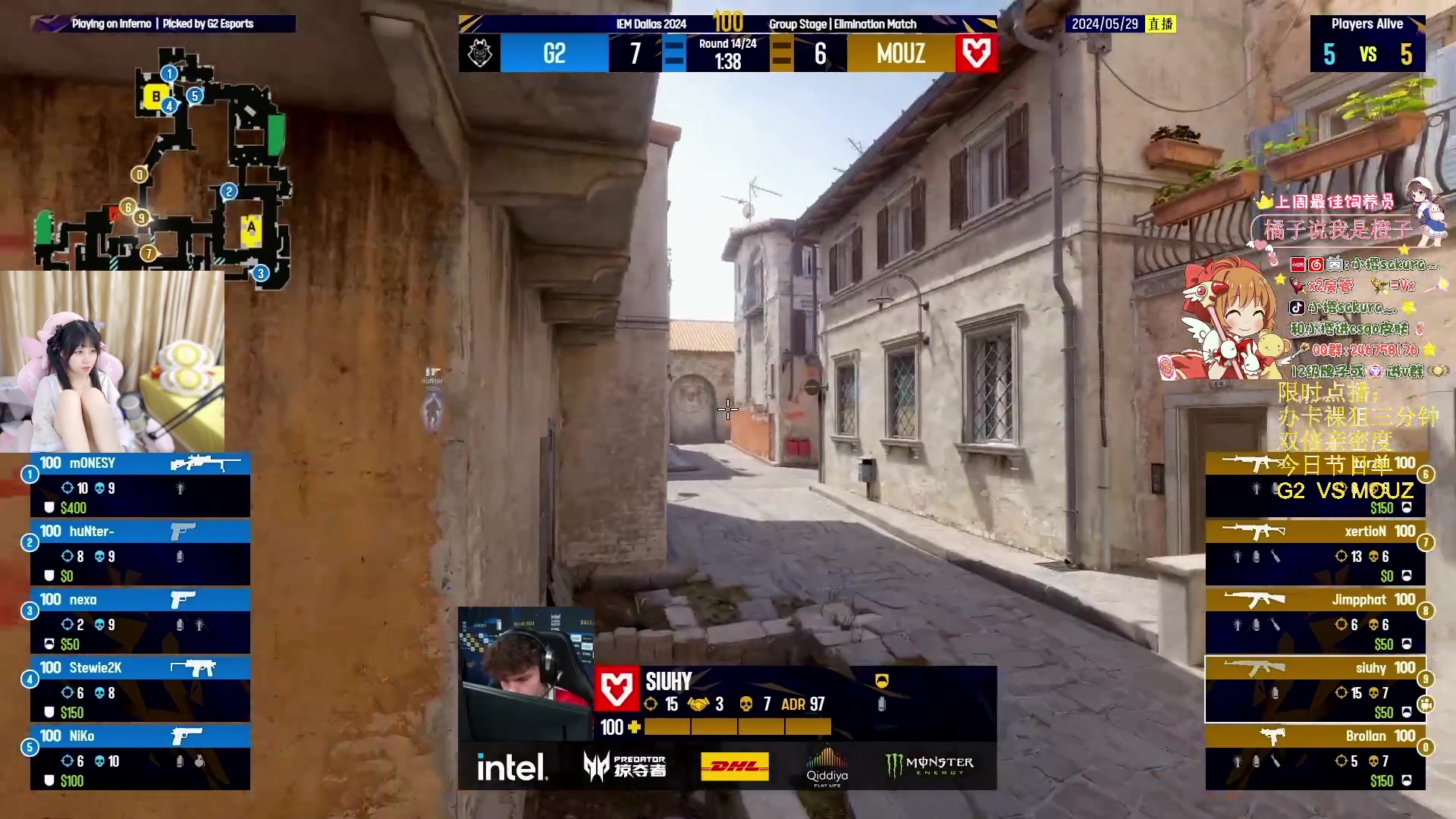 【2024-05-29 08点场】解说小樱sakura灬：【双倍】G2 VS老鼠回家局