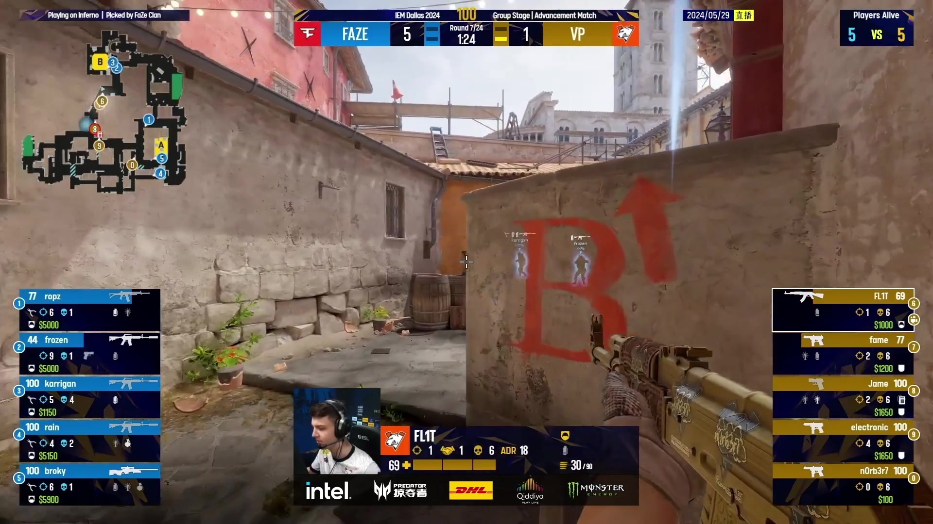 【2024-05-29 04点场】CSGO百岁三：4点 FAZE vs VP BO3