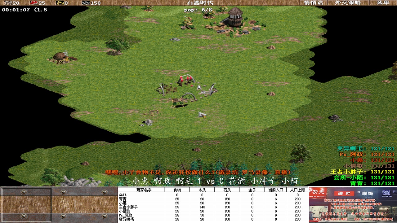 小惠 啊政 啊毛 3vs 0花酒 小胖子 小陌