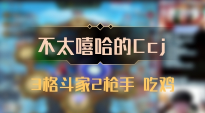 【不太嘻哈的Ccj】3格斗家2枪手 吃鸡