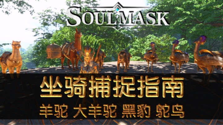 【灵魂面甲】黑豹羊驼大羊驼鸵鸟坐骑捕捉保姆级指南mp4
