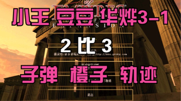 小王 豆豆 华烨3-1  2比3 子弹 橙子 轨迹