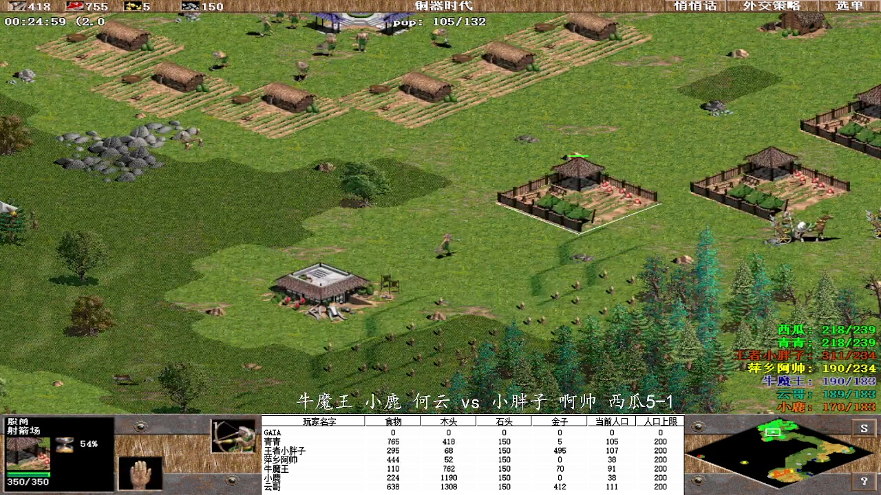 牛魔王 小鹿 何云 3vs 1小胖子 啊帅 西瓜5-1