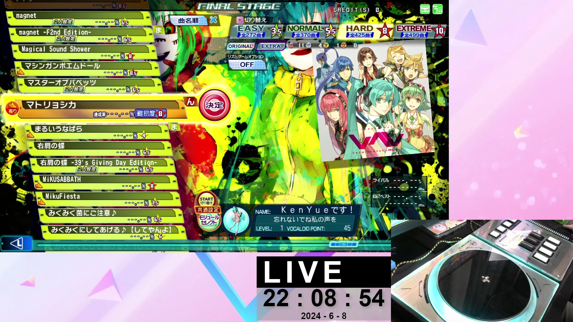 【2024-06-08 21点场】KenYueDesu：歌姬计划街机版