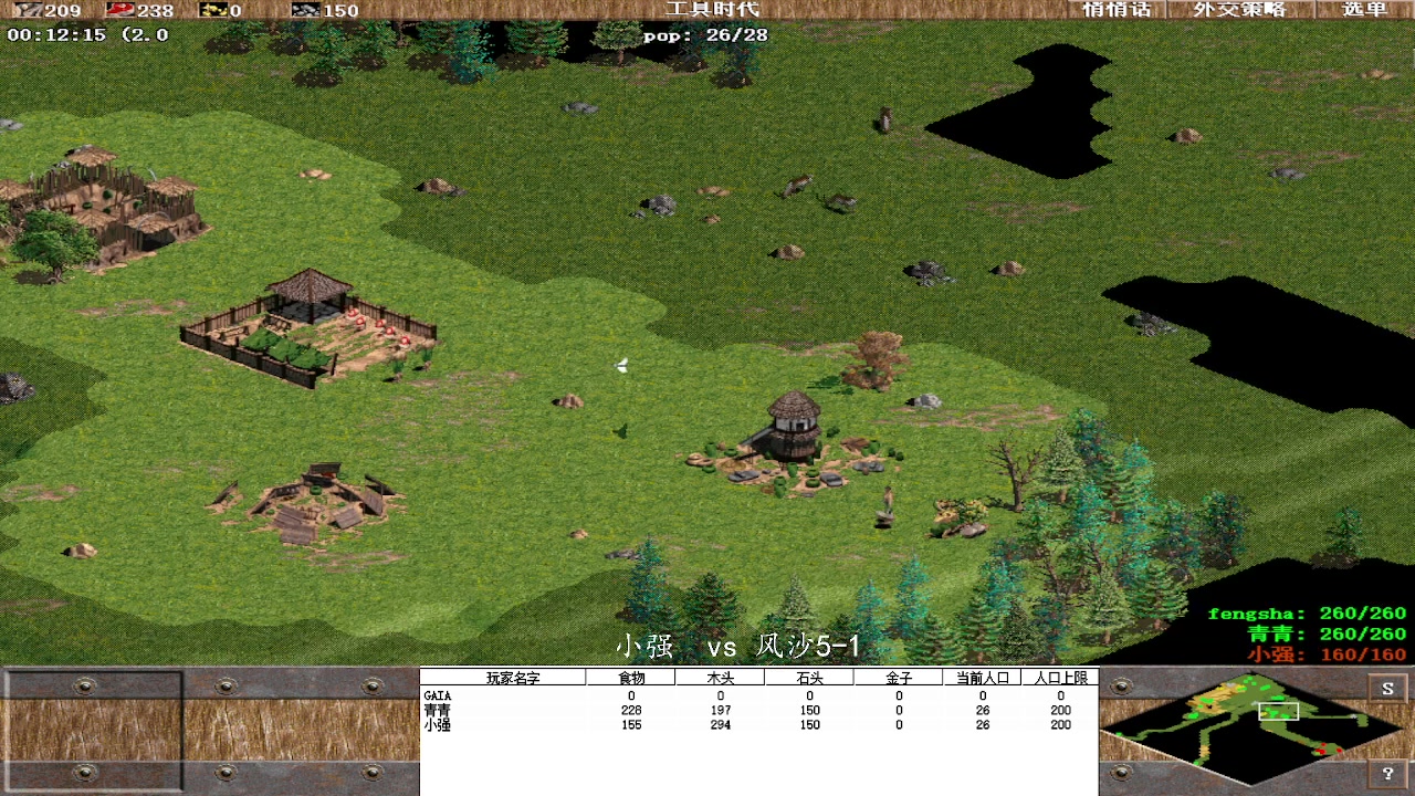 小强  0vs3 风沙5-1