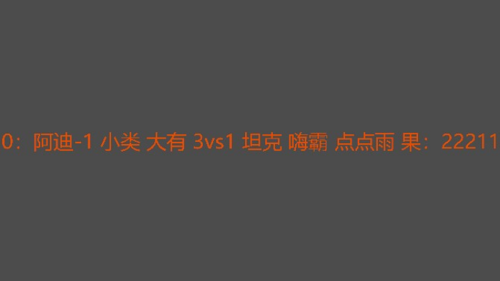 大有阿迪组真的很会打仗